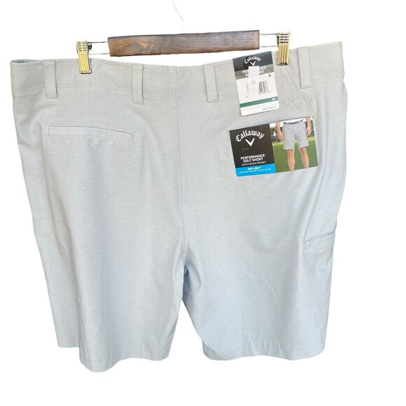 Callaway Performance Golf Short Mens Size 40 Gray Opti-Dri Media Pocket Active - Picture 2 of 11